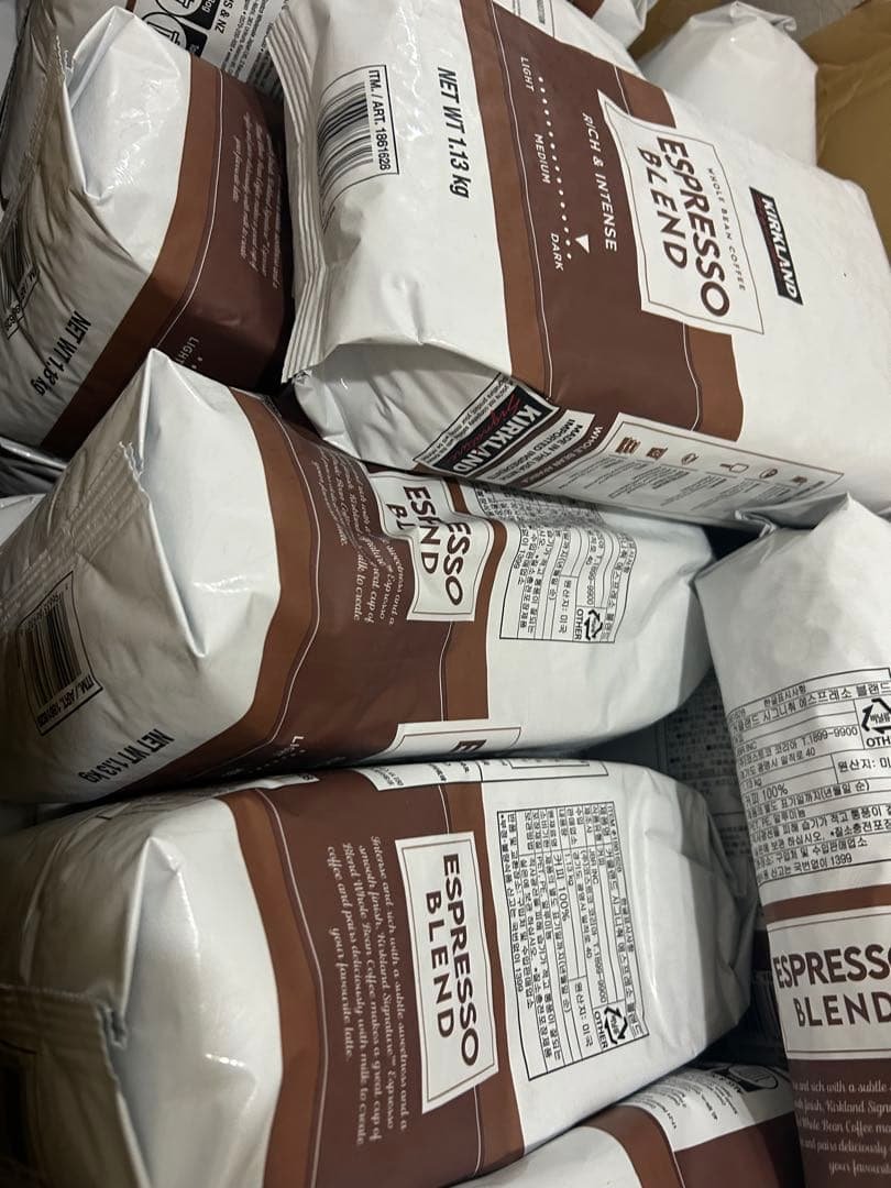 カークランド エスプレッソ コーヒー豆 1.13kg 新品 未開封　5袋コストコ