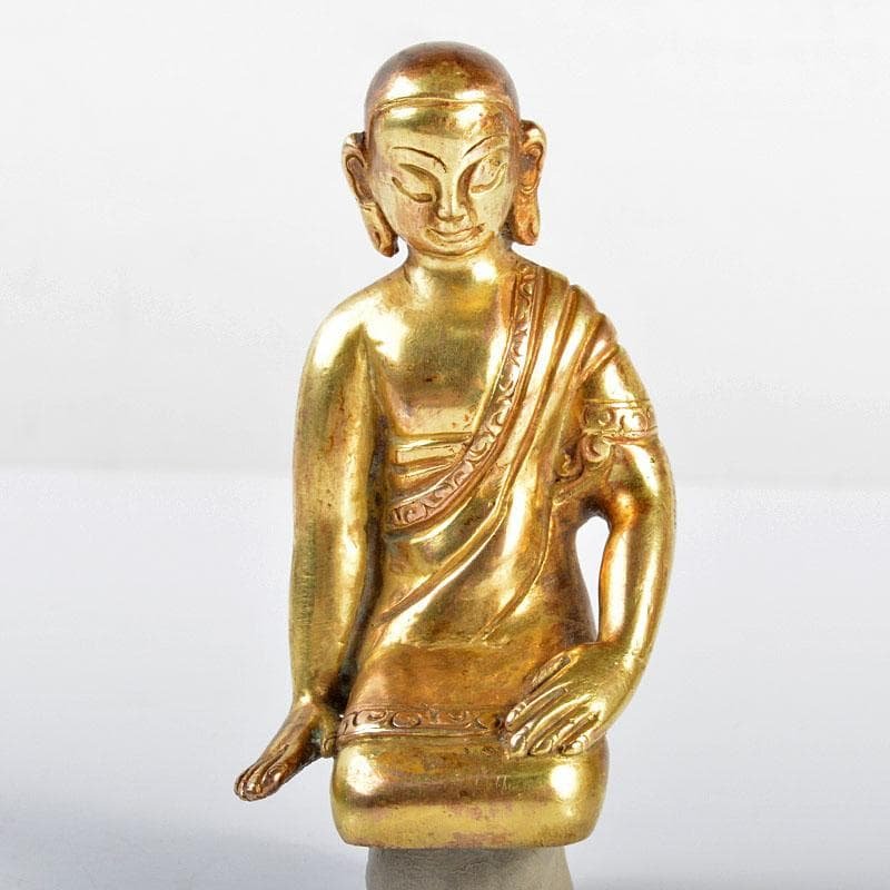 仏教美術　古銅鍍金　阿弥陀如来像　仏像　V　R4402